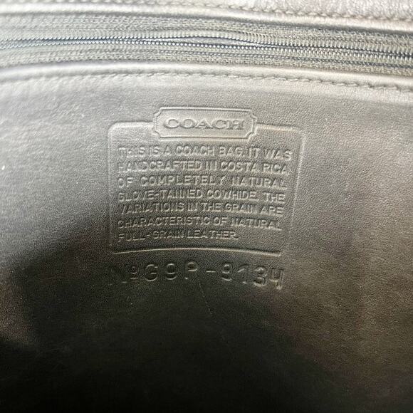 Vintage Coach Legacy Slim Hippie Leather Flap Saddle Crossbody Bag 9134 Black - Picture 10 of 16